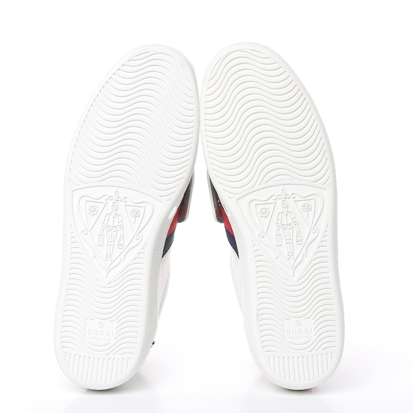 Calfskin Ayers Embroidered Web Mens Ace Removable Patches High Top Sneakers 6 White