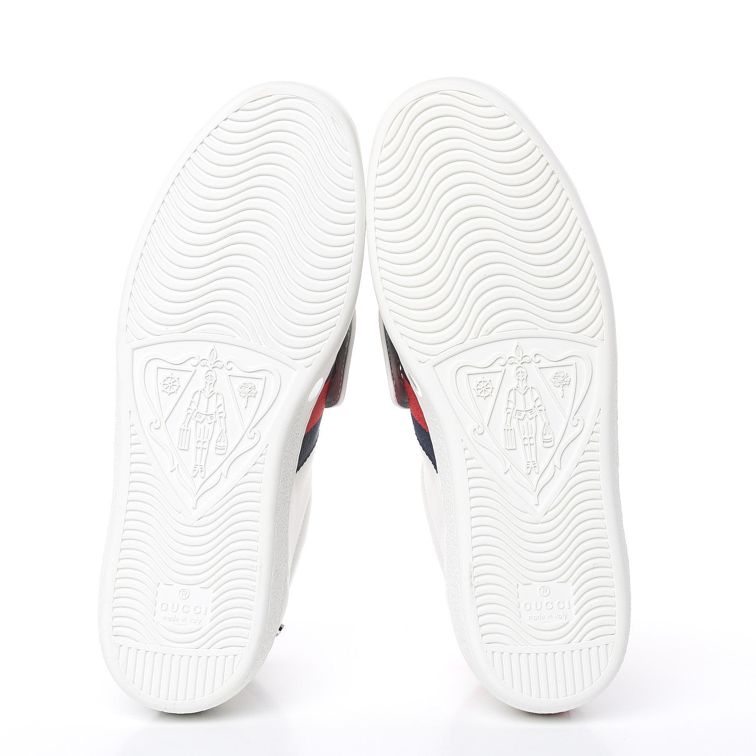 Gucci Calfskin Ayers Embroidered Web Mens Ace Removable Patches High Top Sneakers 6 White 5 of 9