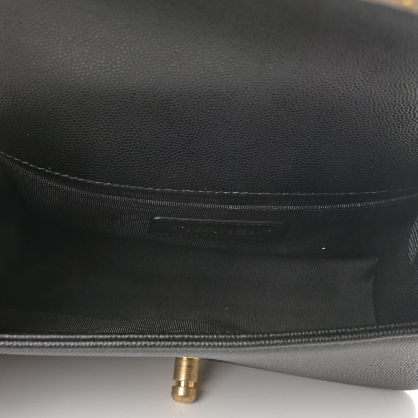 Caviar Quilted Small Boy Flap Black