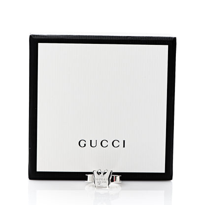 Gucci Sterling Silver Butterfly Band Ring 54 6.75 5 of 5