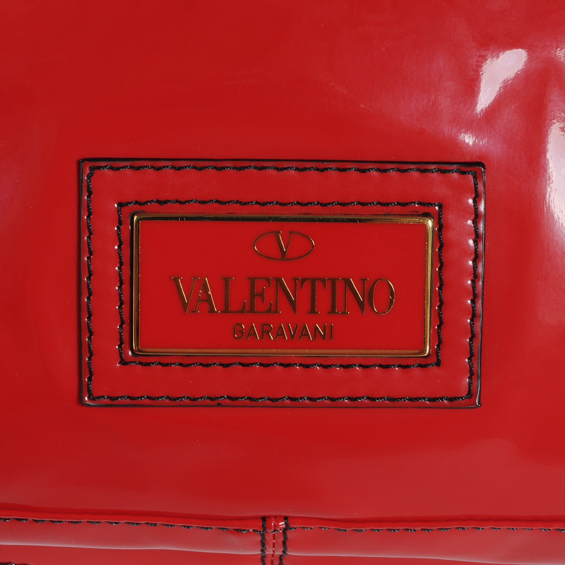 Valentino Garavani Patent Lacca Medium Nuage Hobo Rosso Valentino 5 of 8