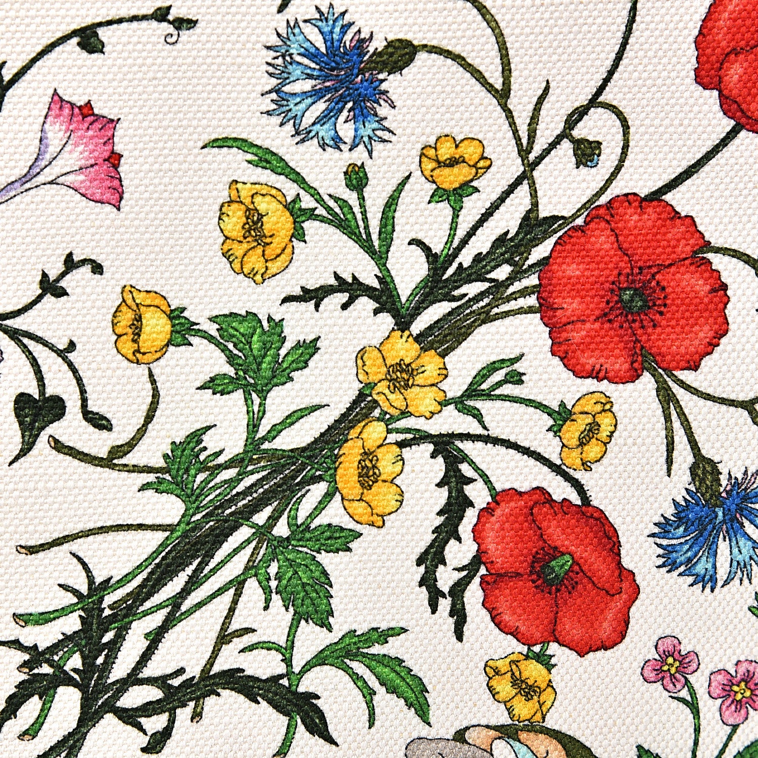 Gucci Canvas Large Flora Tote Navy Multicolor 9 of 9