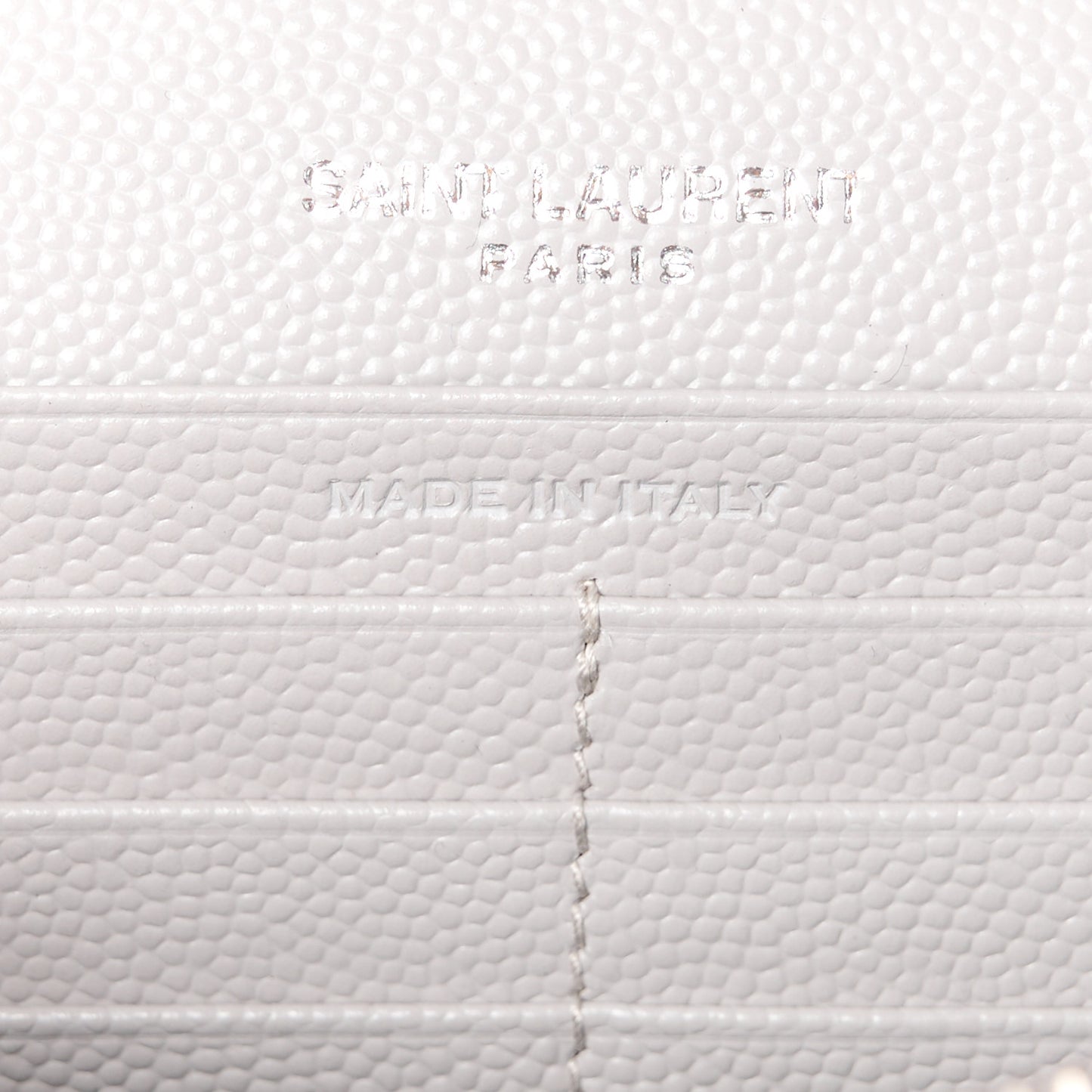 Grain De Poudre Matelasse Chevron Monogram Chain Wallet Granite