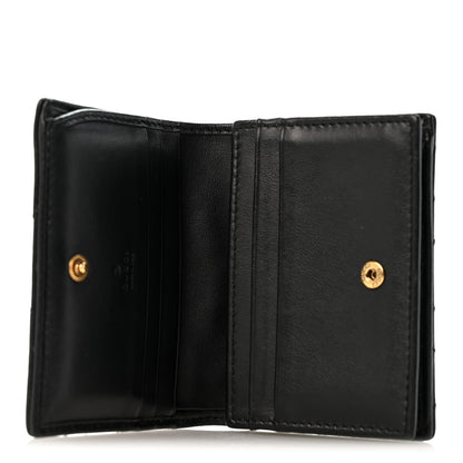 Gucci Calfskin Matelasse GG Marmont Card Case Wallet Black 5 of 12