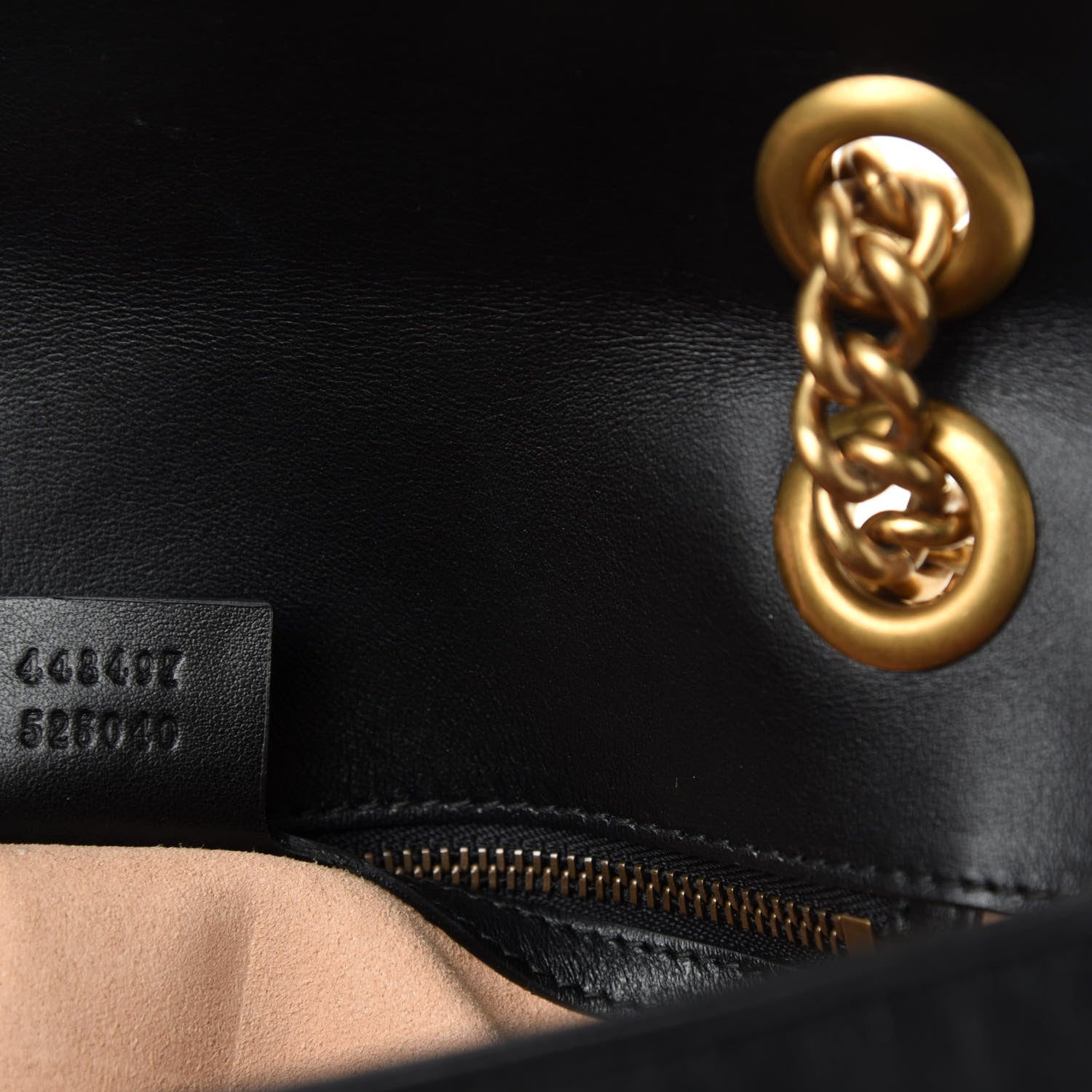 Gucci Calfskin Matelasse Small GG Marmont Shoulder Bag Black 9 of 11