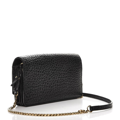 Burberry Signature Grain Small Madison Chain Clutch Black 3 of 8