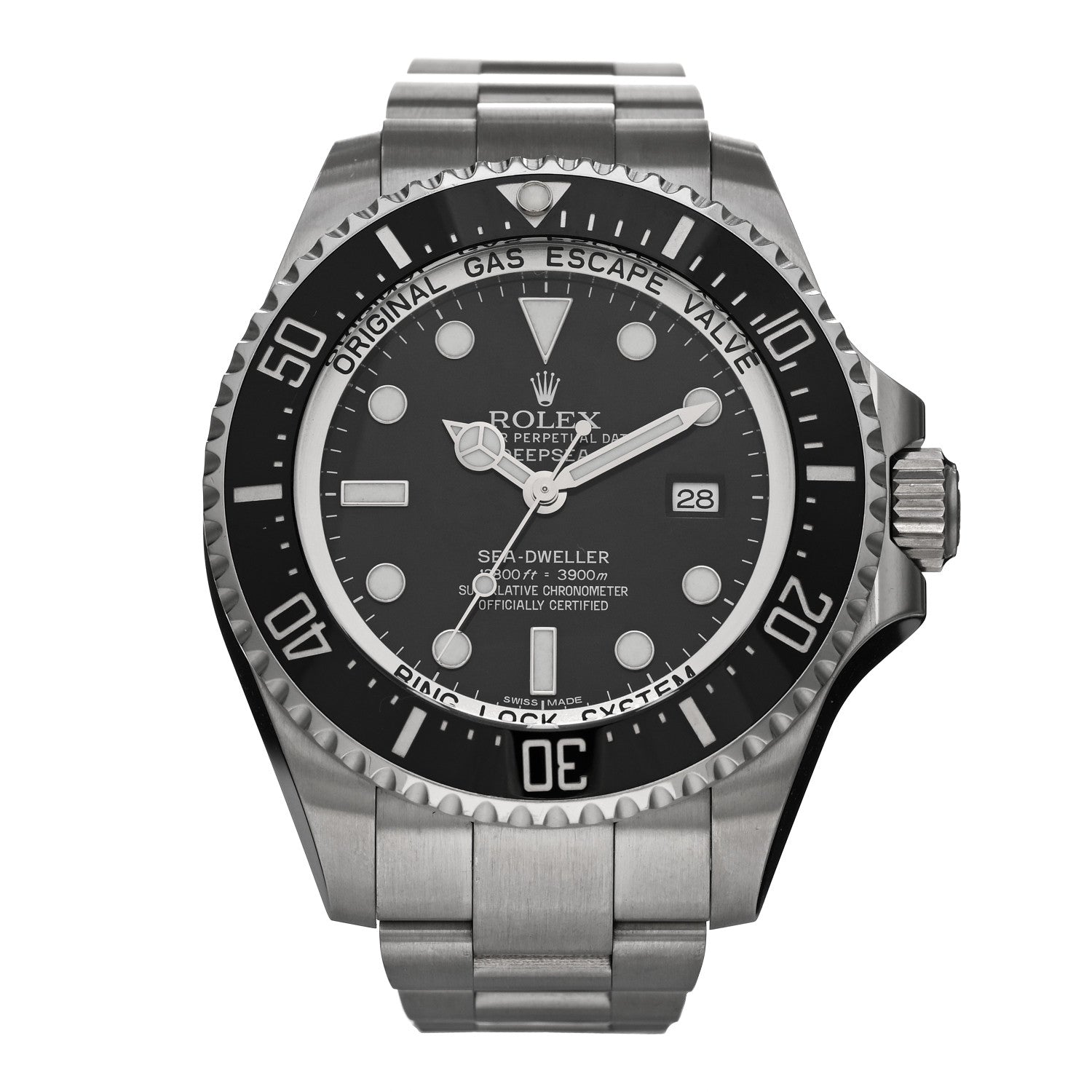 Rolex Stainless Steel 44mm Oyster Perpetual Date Sea-Dweller Deepsea Watch Black 116660 1 of 4