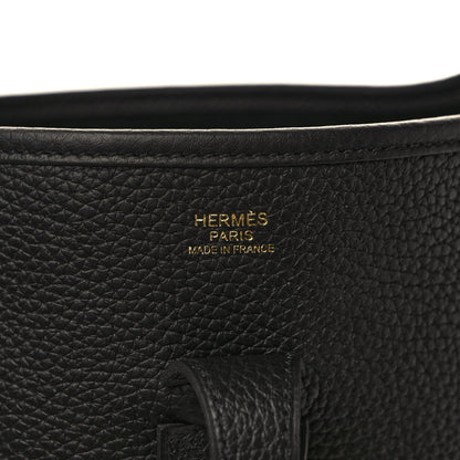 Hermes Taurillon Clemence Evelyne III PM Black 6 of 9