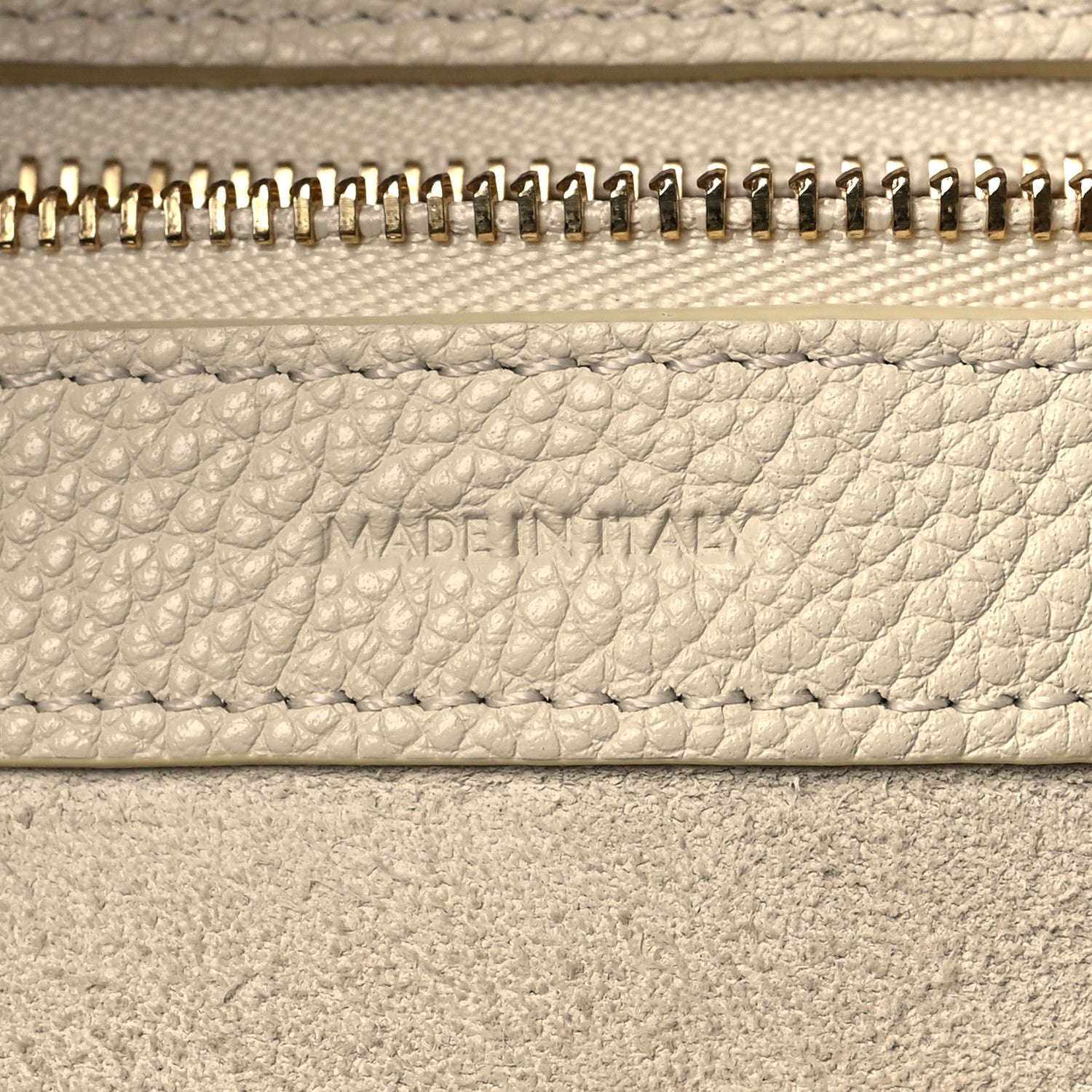 Celine Soft Grained Calfskin Small Belt Cabas Phantom Vanilla 7 of 13