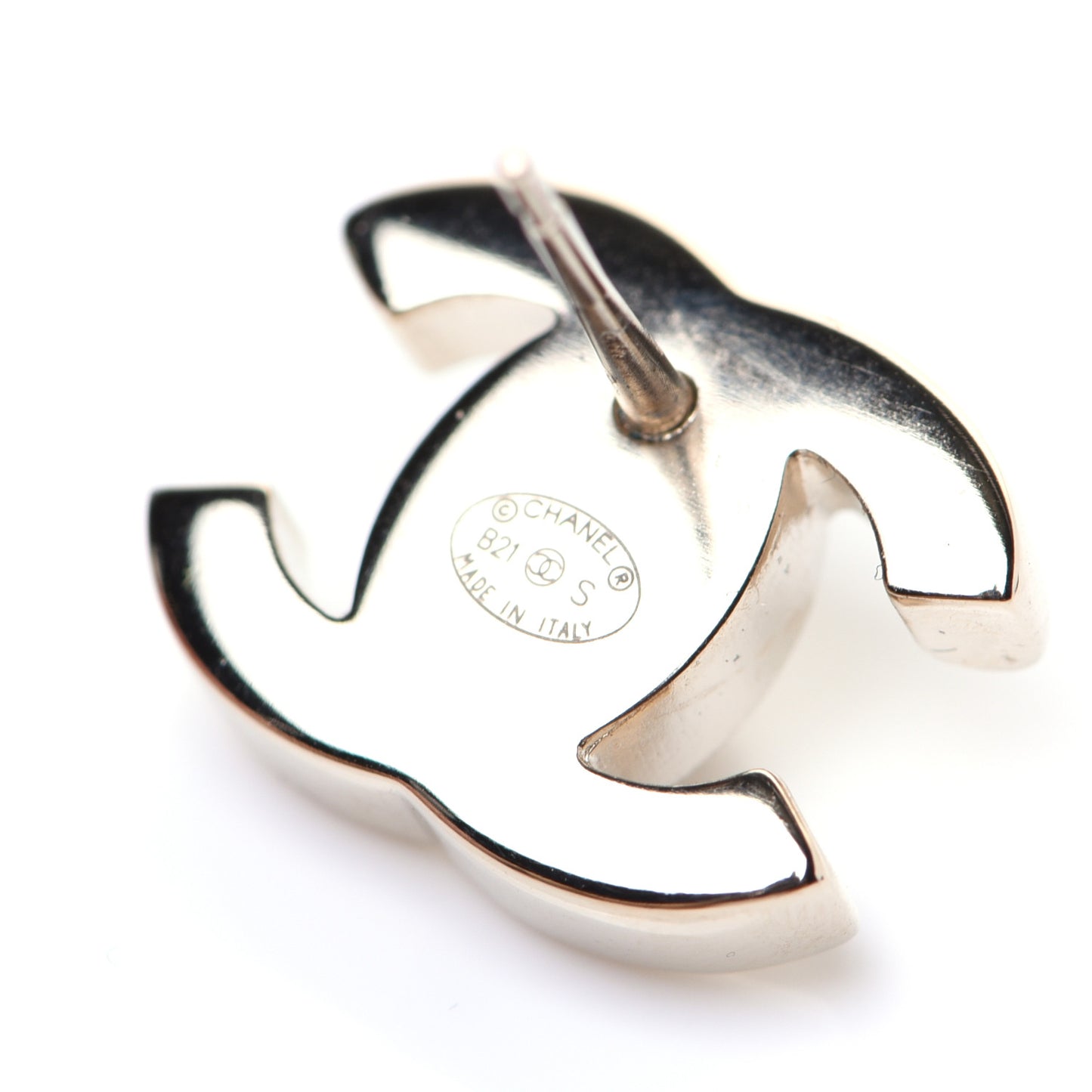 Metal CC Turnlock Earrings Gold