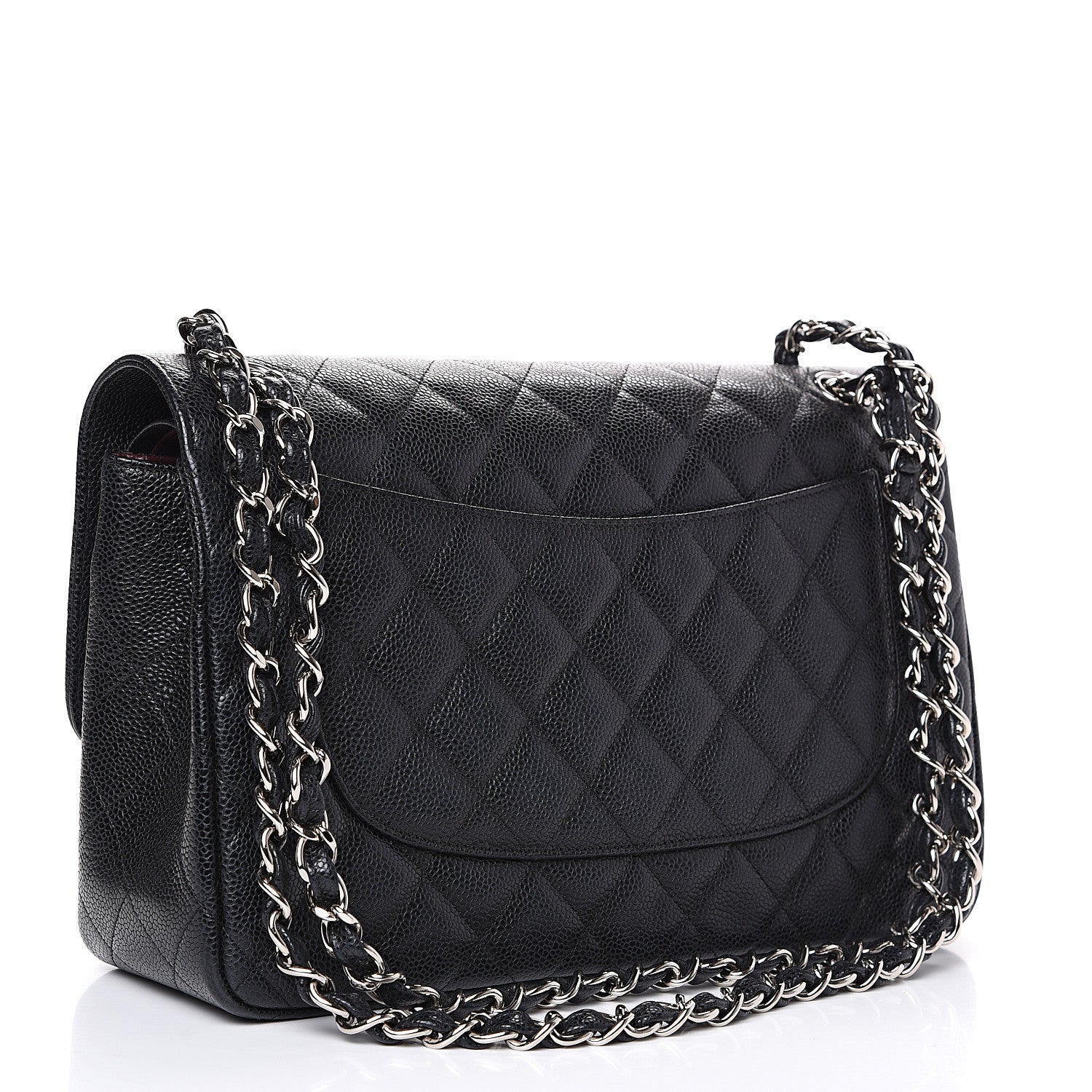Chanel Caviar Quilted Jumbo Double Flap Black 2 of 12