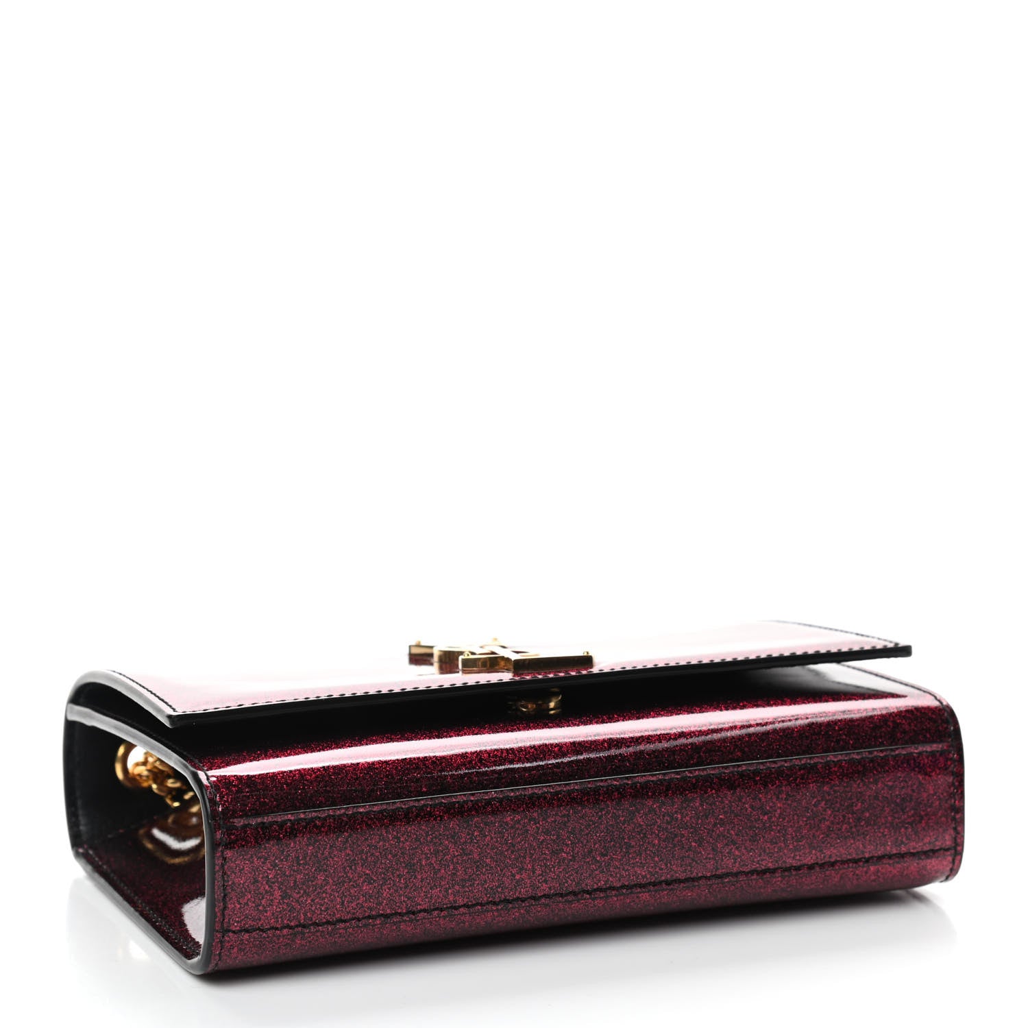 Saint Laurent Patent Glitter Small Monogram Kate Bright Fuchsia 4 of 9