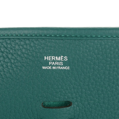 Hermes Taurillon Clemence Evelyne III PM Malachite 6 of 7