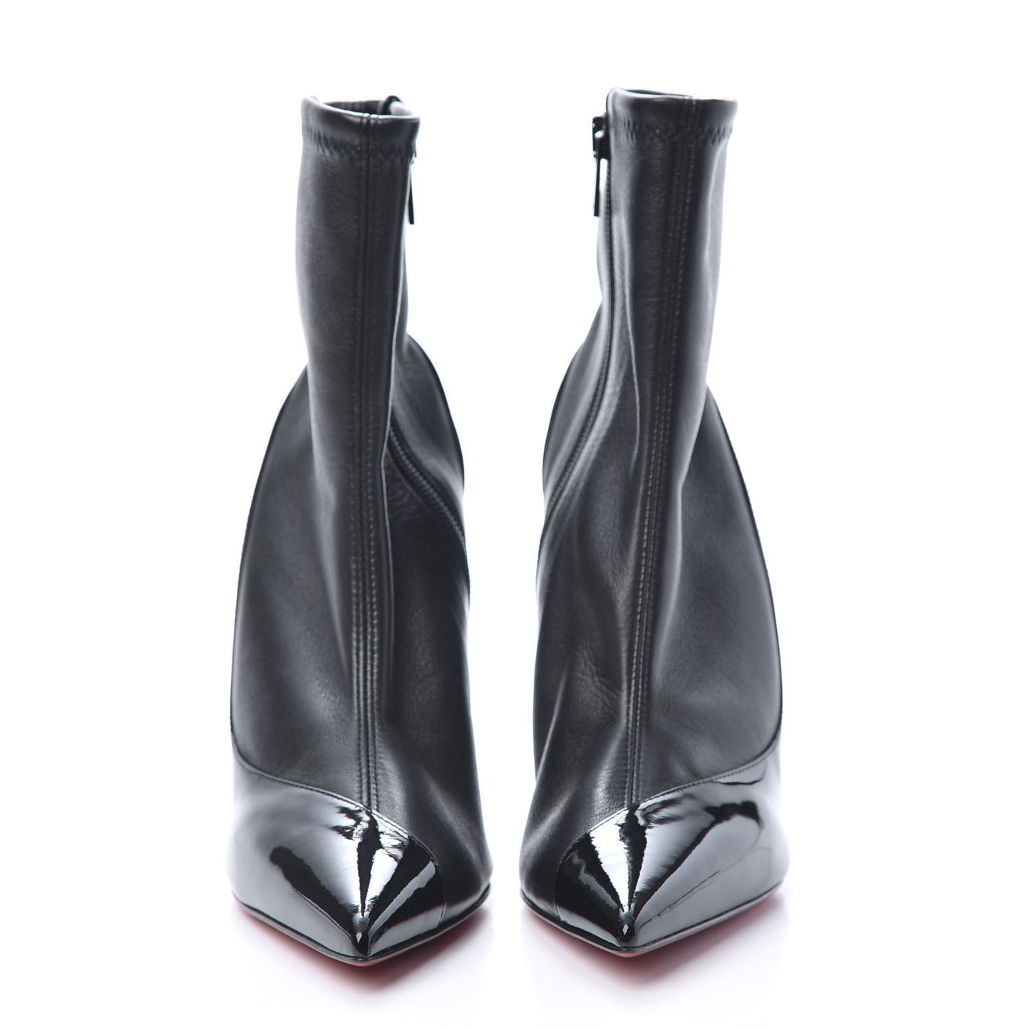 Patent Bibooty Ankle Boots 38 Black