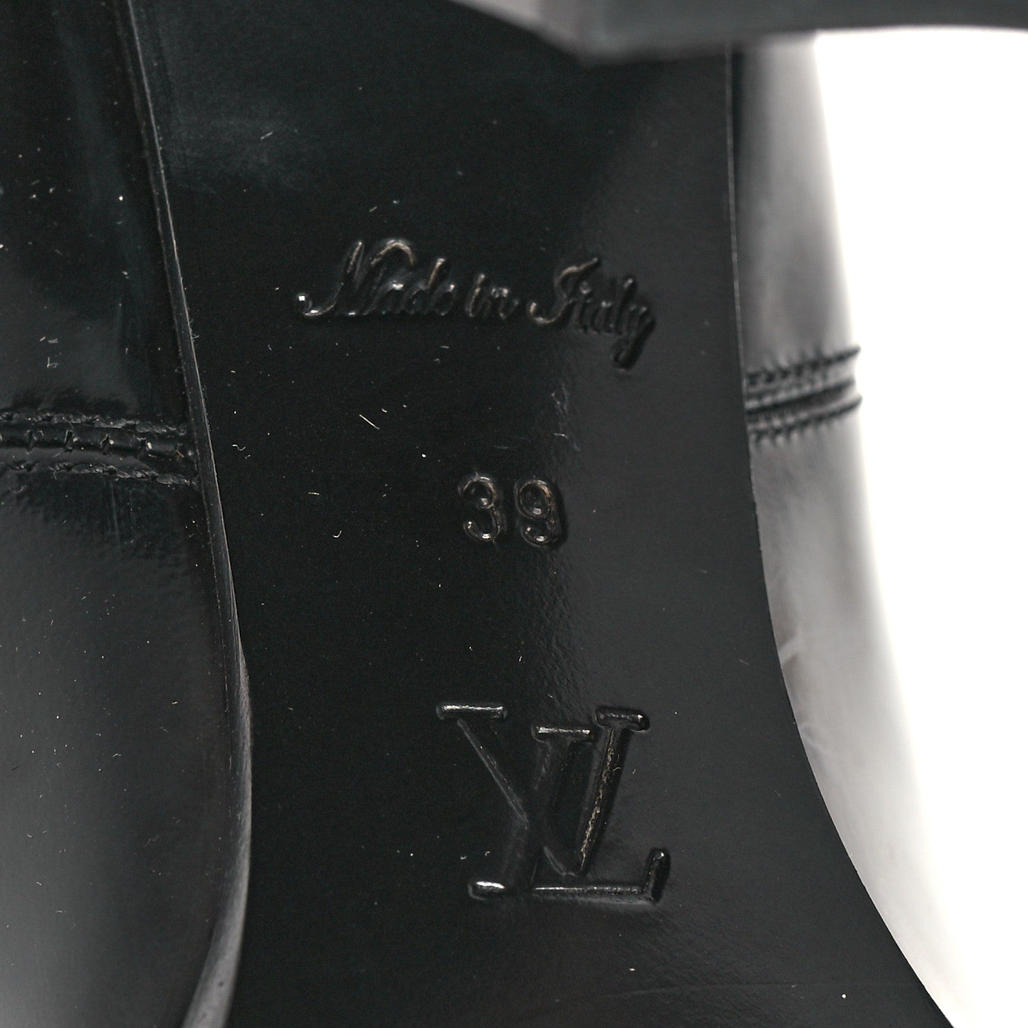 Louis Vuitton Patent Nano Monogram Ankle Star Trail Boots 39 Black 6 of 7