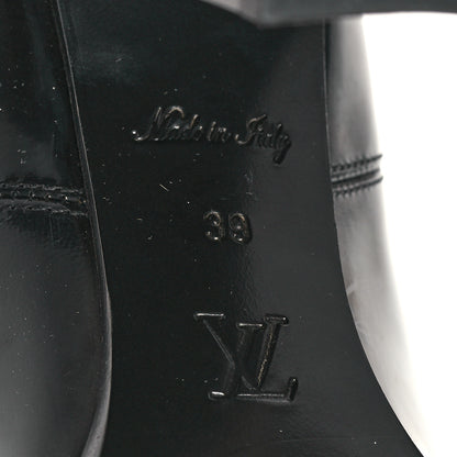 Louis Vuitton Patent Nano Monogram Ankle Star Trail Boots 39 Black 6 of 7