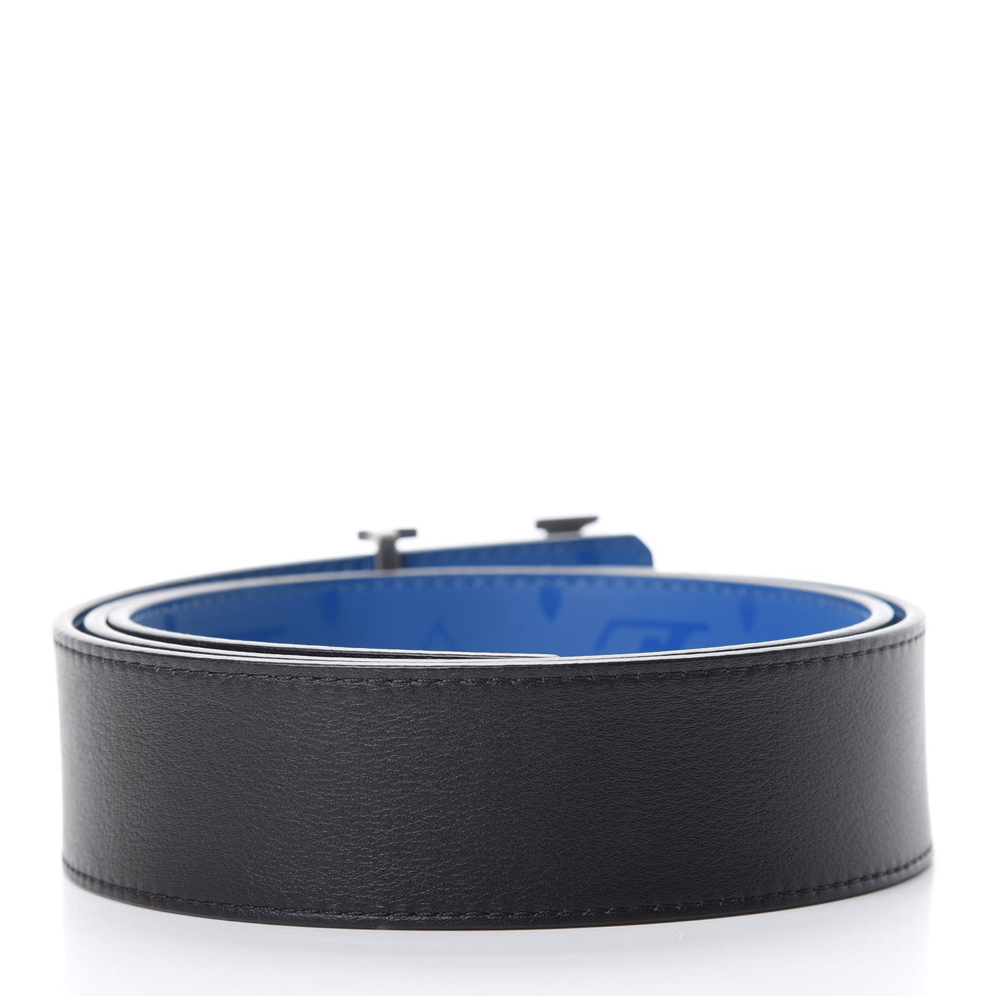 Calfskin Monogram 40mm LV Initiales Reversible Belt 90 36 Blue