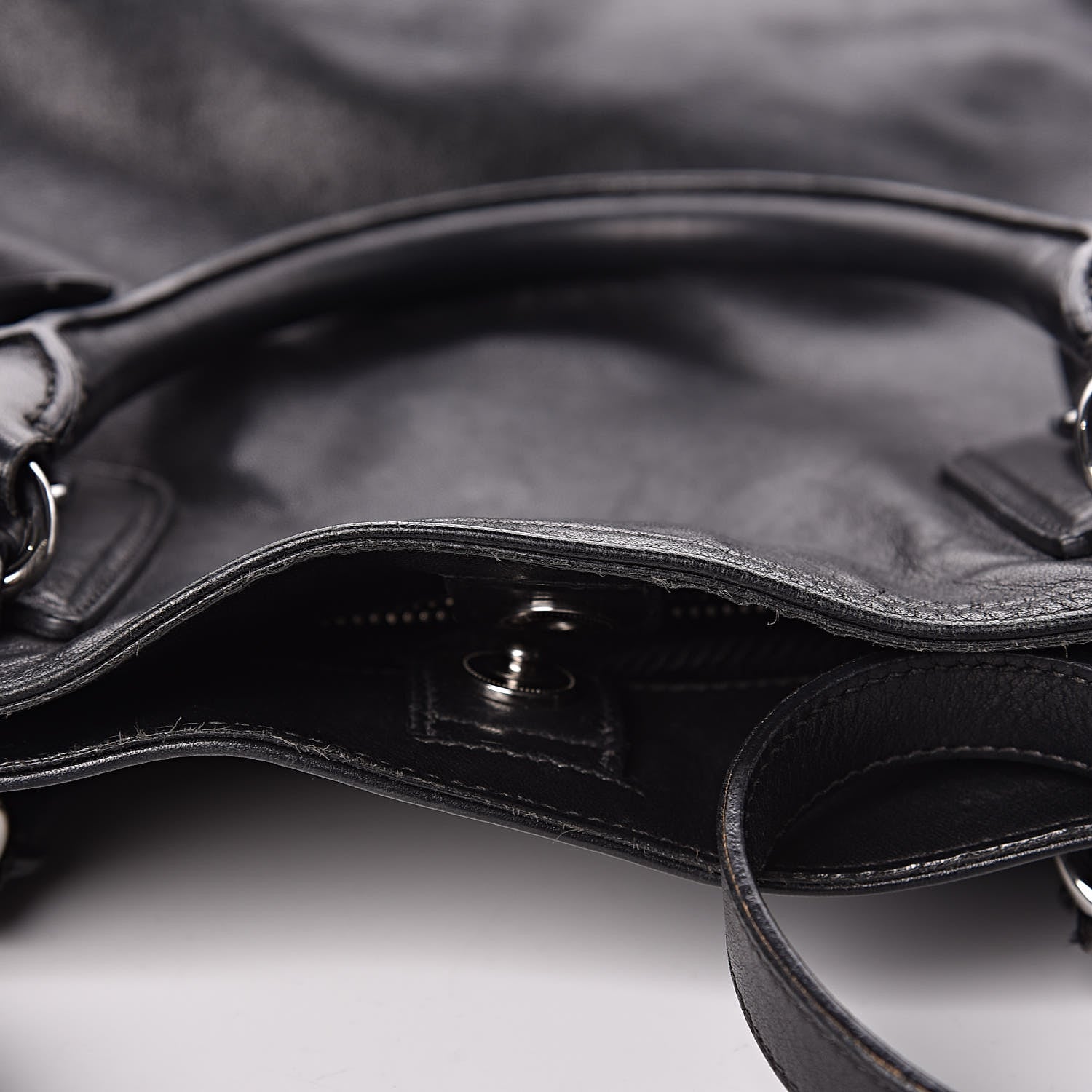 Prada Soft Calfskin Shoulder Bag Black 11 of 18