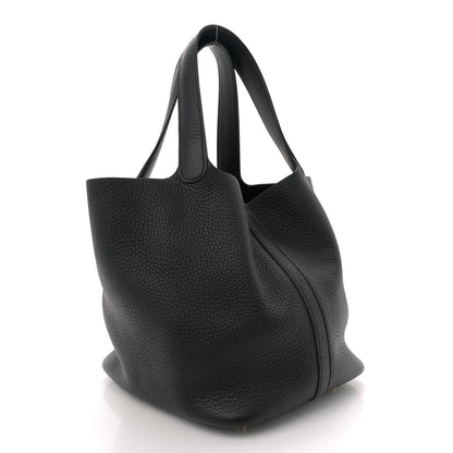 Hermes Taurillon Clemence Picotin Lock 22 MM Black 3 of 12