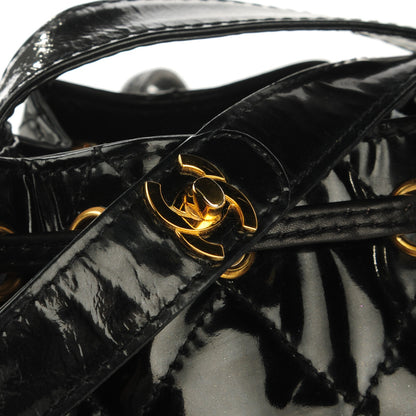 Chanel Patent Mini Drawstring Shoulder Bag Black 6 of 8