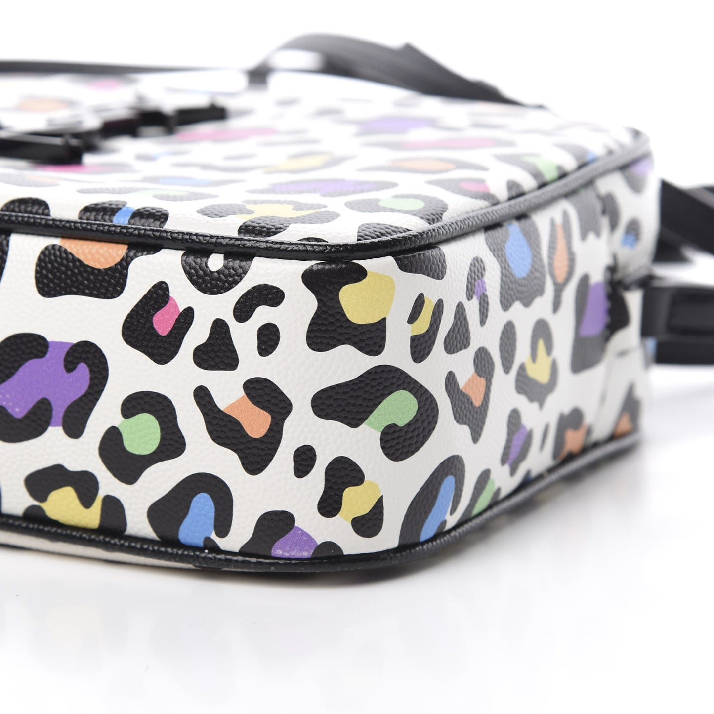 Grain De Poudre Medium Classic Monogram Multicolor Leopard Print Camera Bag Black