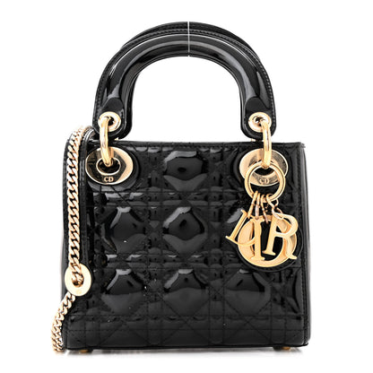 Christian Dior Patent Cannage Mini Lady Dior Black 1 of 14