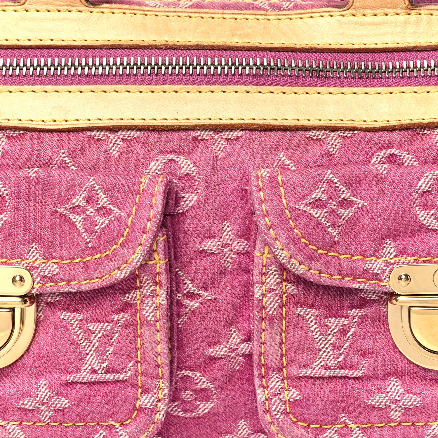 Louis Vuitton Monogram Denim Neo Speedy Fuchsia 7 of 11