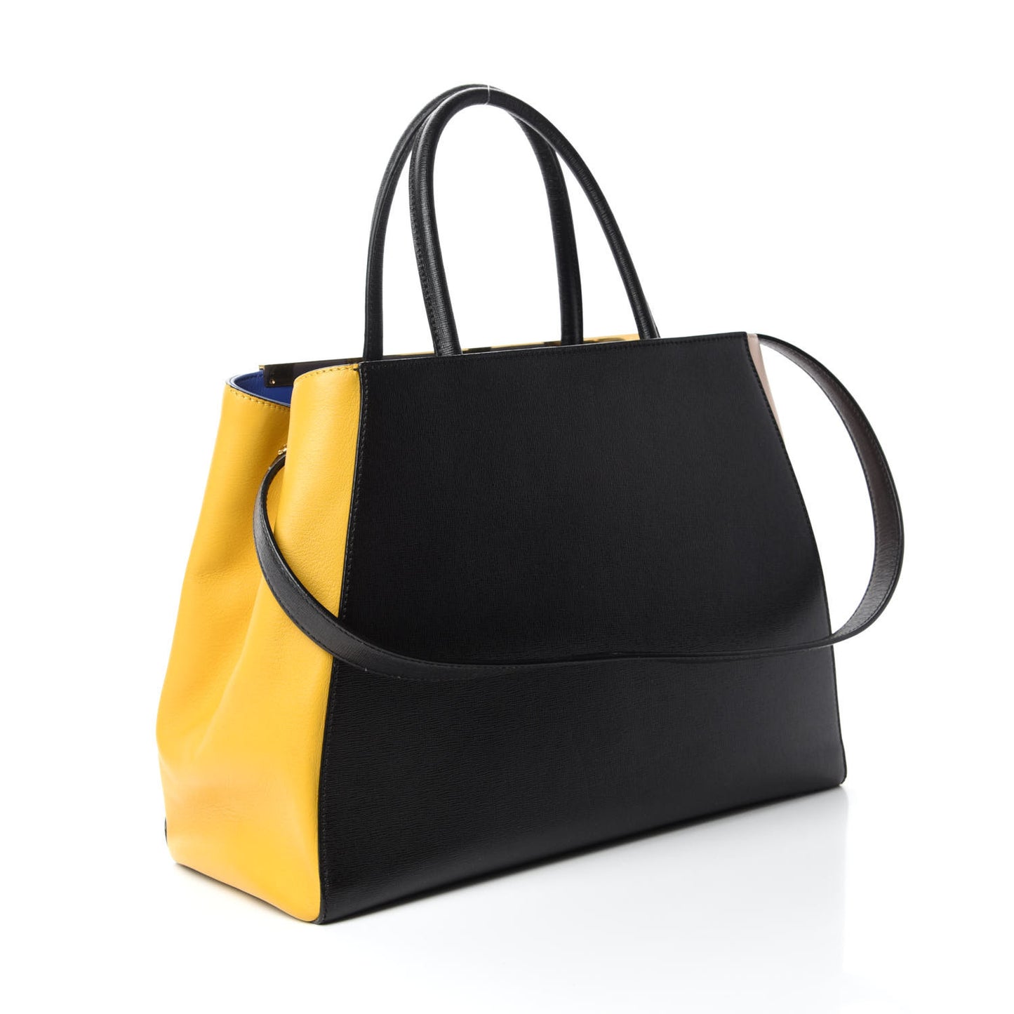 Vitello Elite Bi-Color Regular 2Jours Tote Black