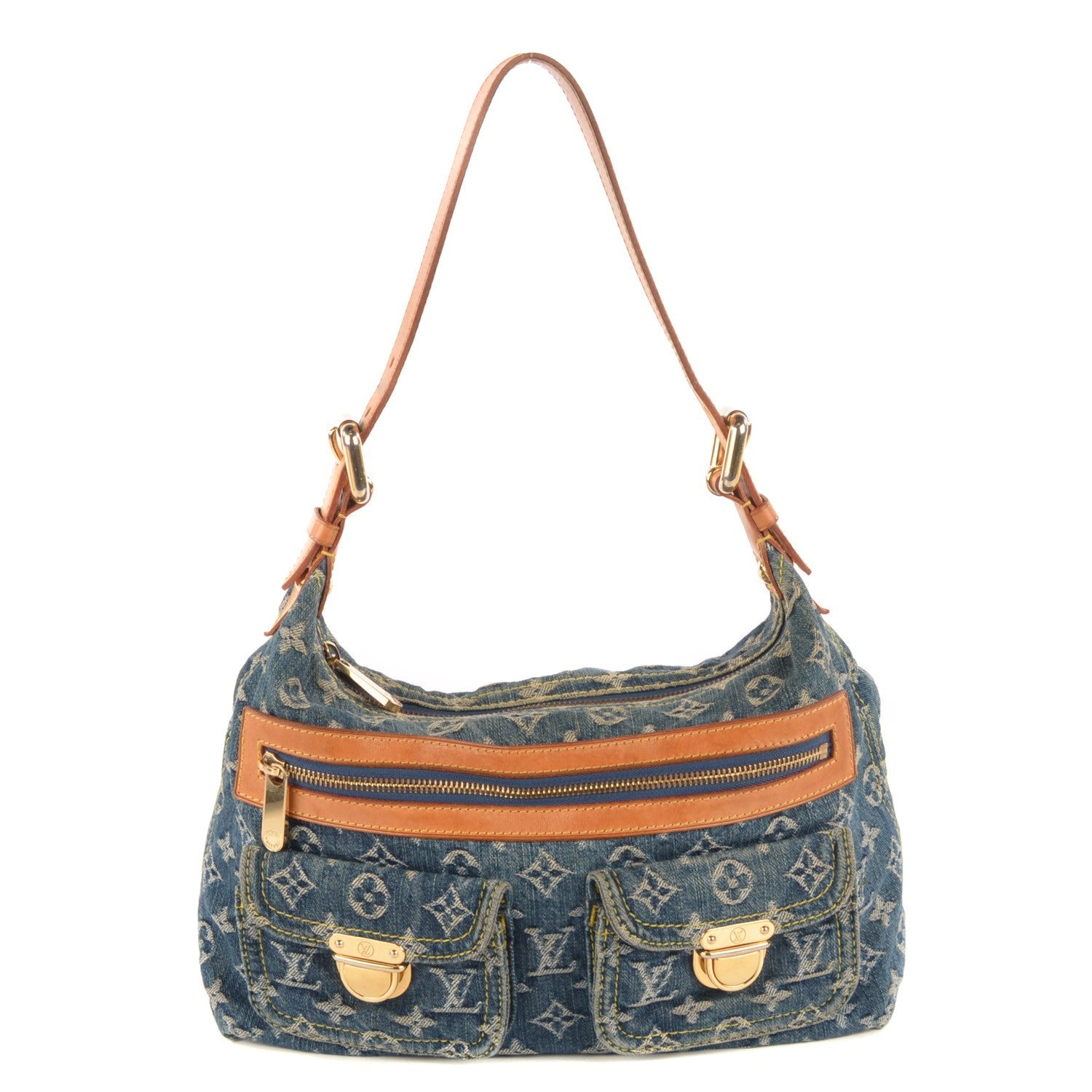 Louis Vuitton Monogram Denim Baggy PM Blue 1 of 7