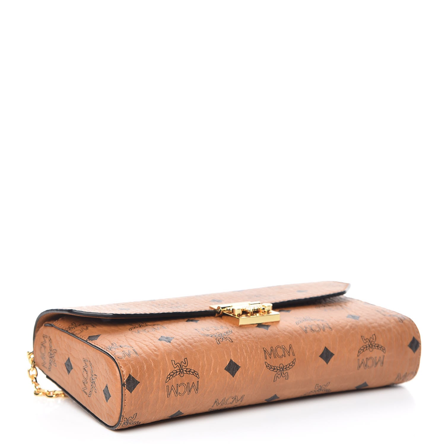 MCM Visetos Small Millie Crossbody Bag Cognac 4 of 10