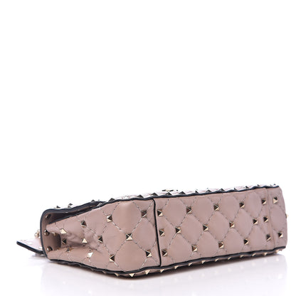 Valentino Garavani Nappa Small Rockstud Spike Shoulder Bag Poudre 4 of 10