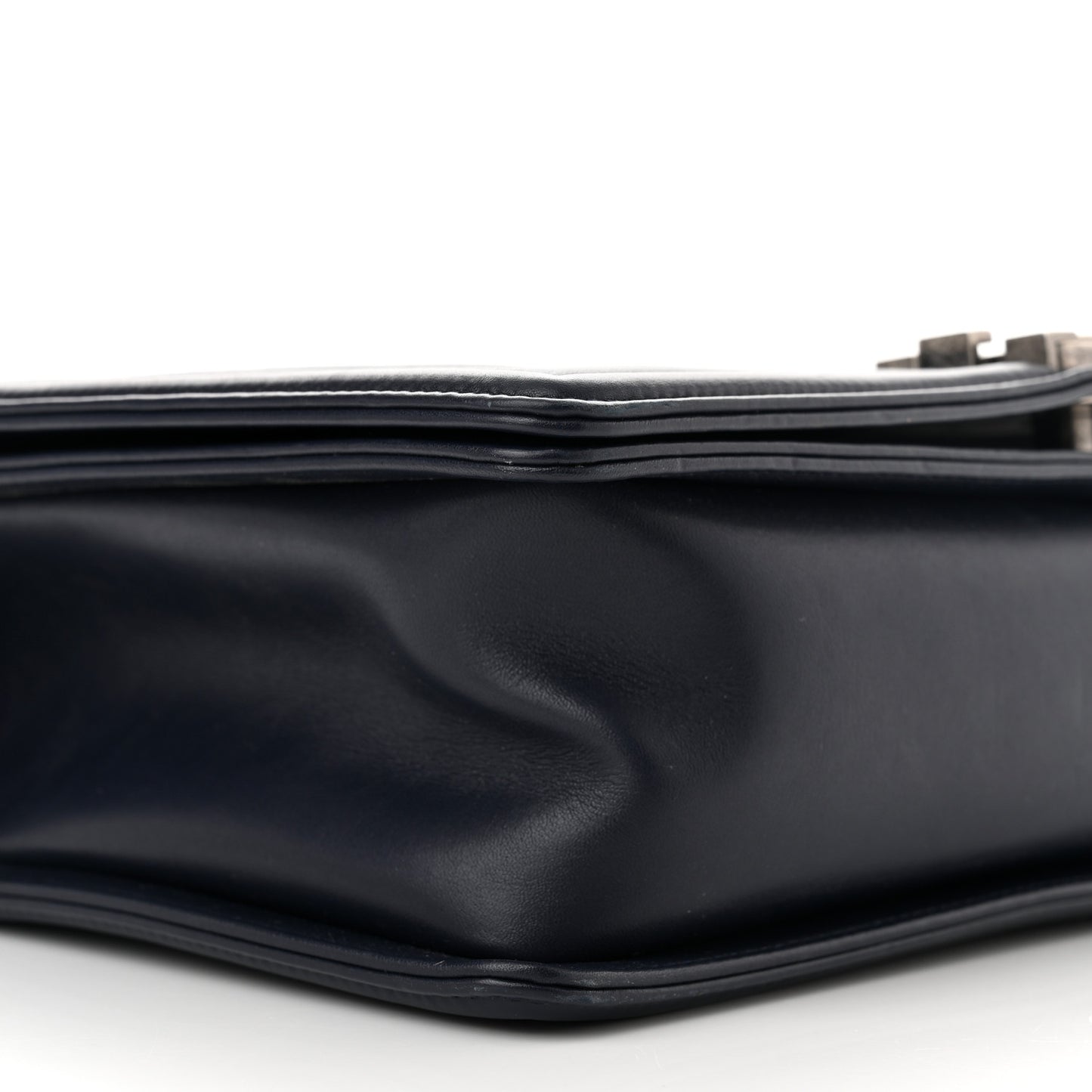 Calfskin Quilted Medium Boy Flap Dark Navy