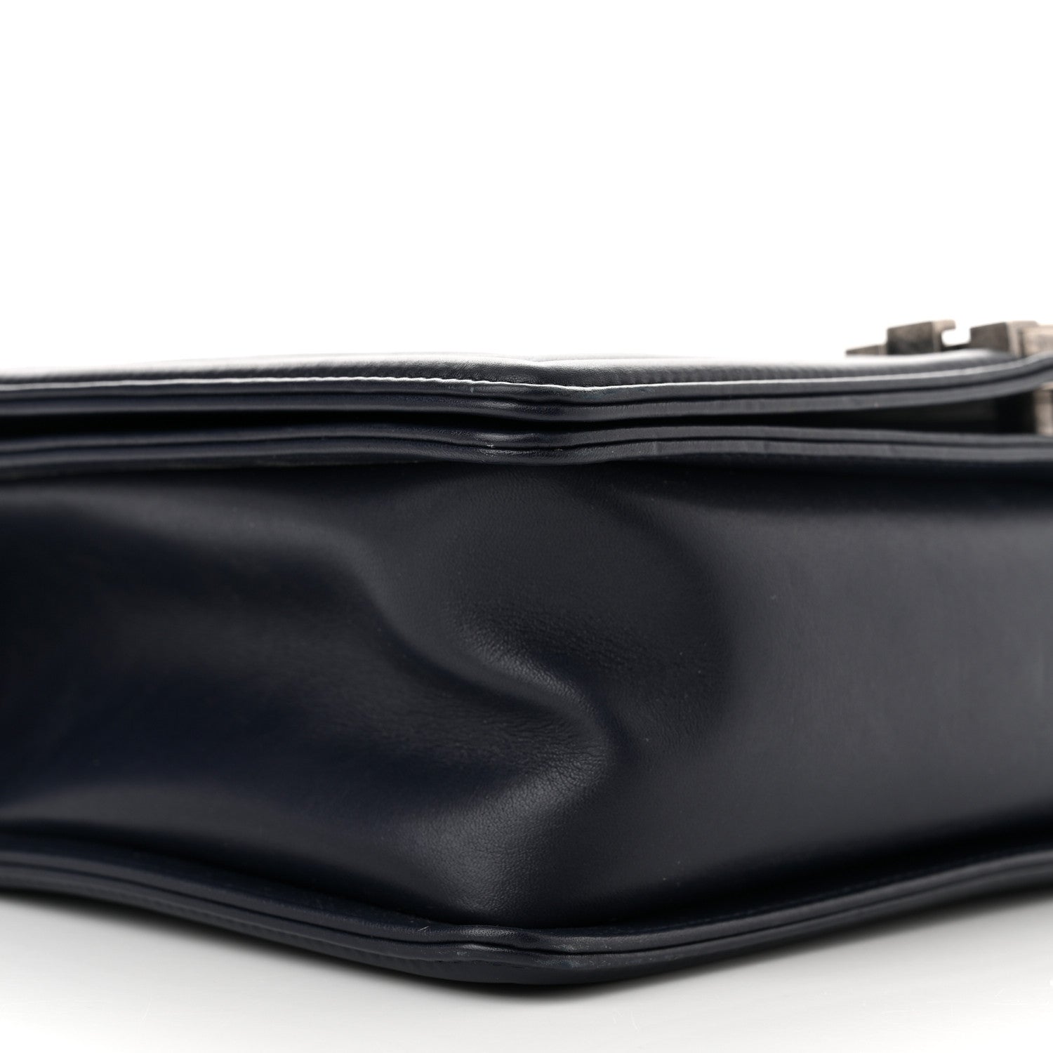 Chanel Calfskin Quilted Medium Boy Flap Dark Navy 9 of 10