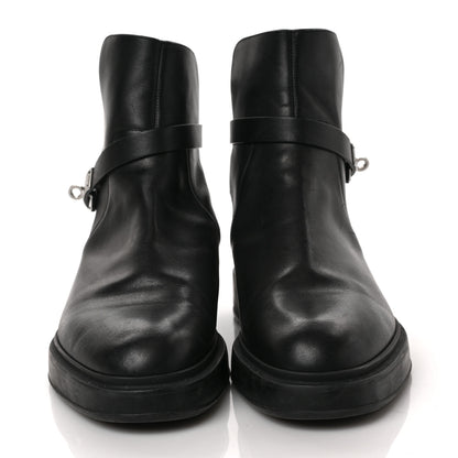 Hermes Calfskin Mens Veo Ankle Boots 42 Black 2 of 8