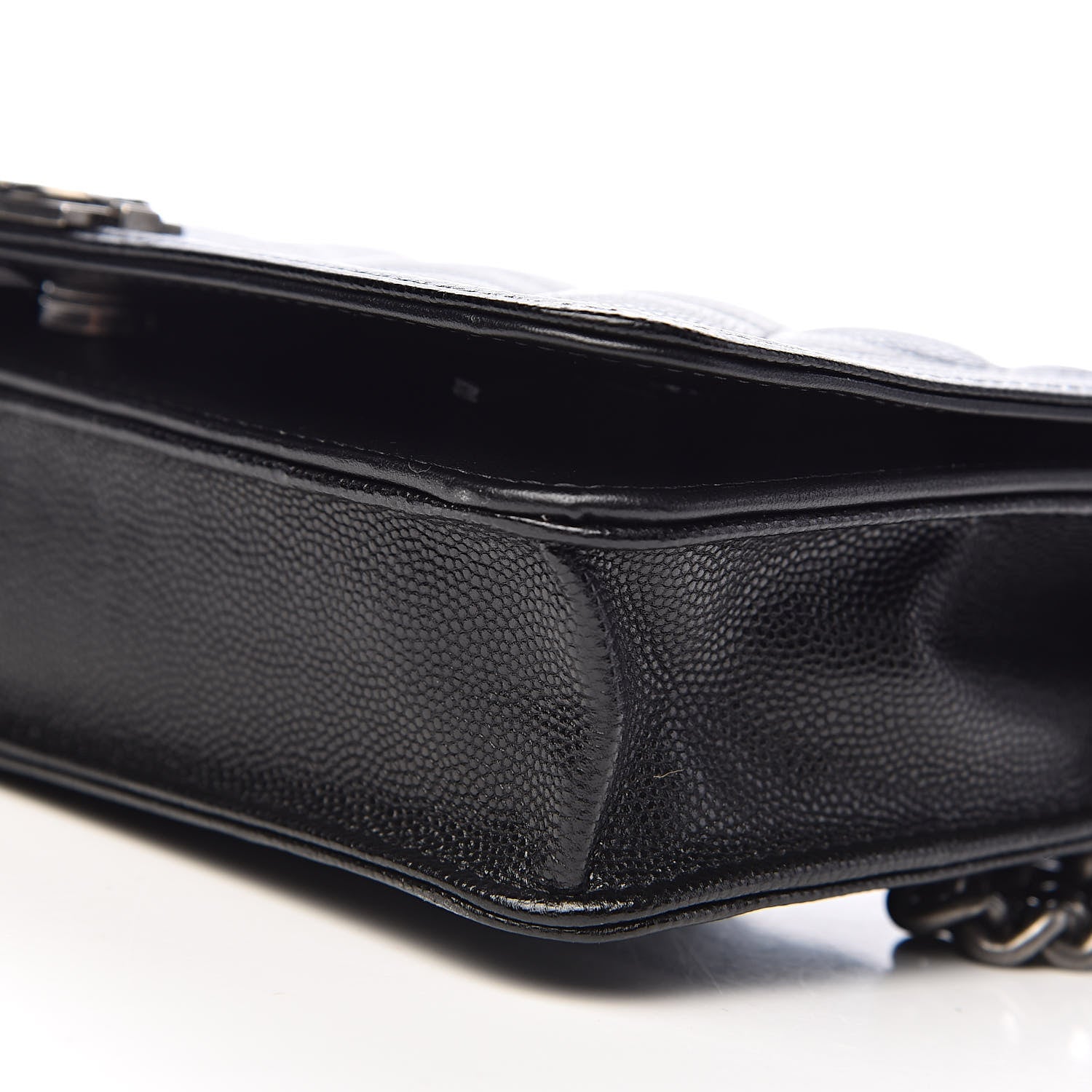 Chanel Caviar Quilted Boy Wallet On Chain WOC Black 10 of 11
