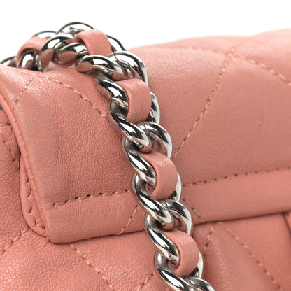 Chanel Washed Lambskin Quilted Medium Chain Around Messenger Salmon 13 of 13