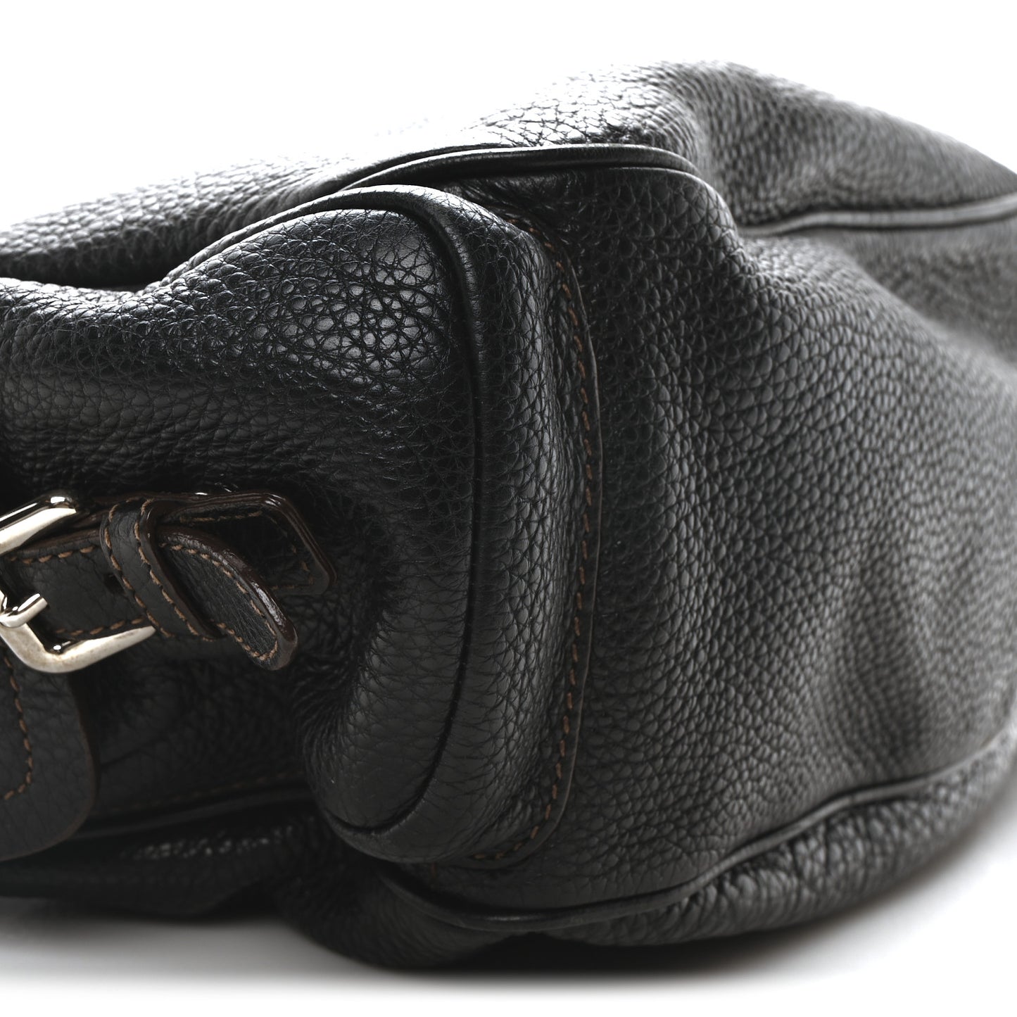 Vitello Daino Side Pocket Tote Black