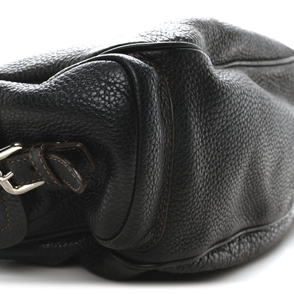 Prada Vitello Daino Side Pocket Tote Black 8 of 9