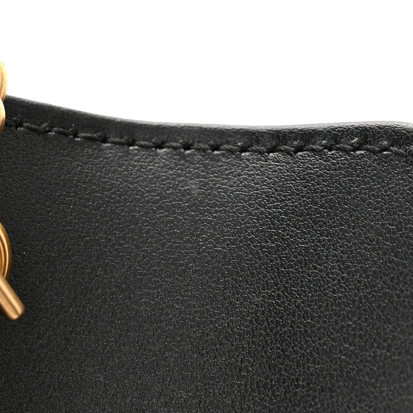Calfskin Matelasse Super Mini GG Marmont Shoulder Bag Black