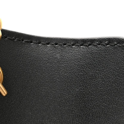 Gucci Calfskin Matelasse Super Mini GG Marmont Shoulder Bag Black 11 of 13