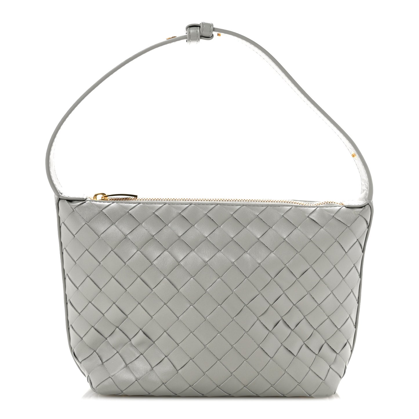 Calfskin Nappa Intrecciato Mini Wallace Agate Grey