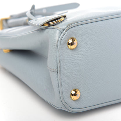 Prada Saffiano Galleria Mini Double Zip Tote Aviazione 12 of 15