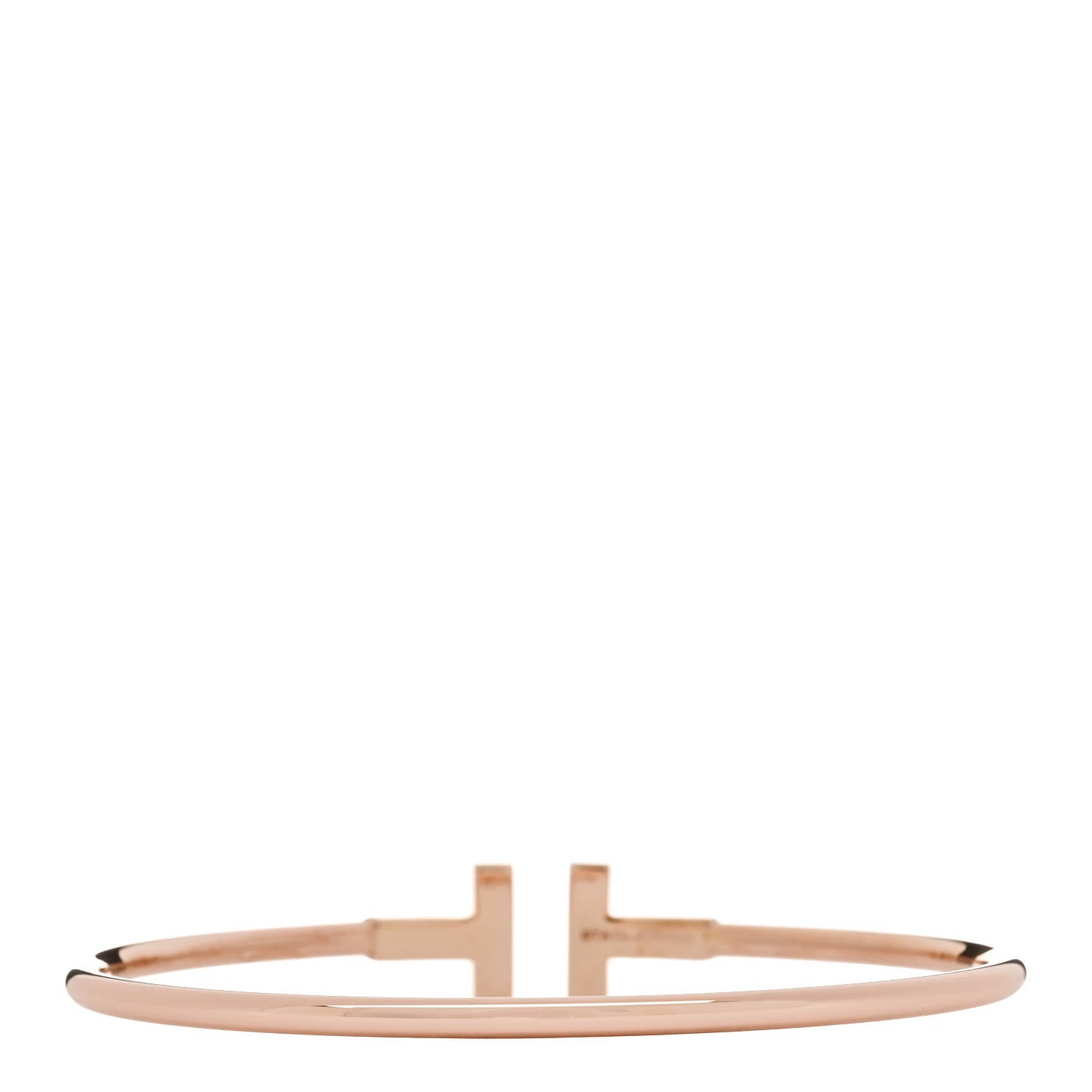 18K Rose Gold Diamond T Wire Bracelet