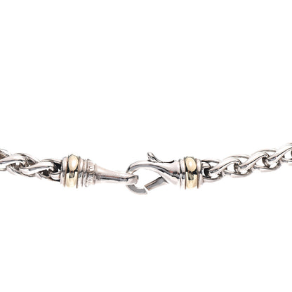 David Yurman Sterling Silver 14K Yellow Gold 6mm Wheat Chain Necklace 3 of 3
