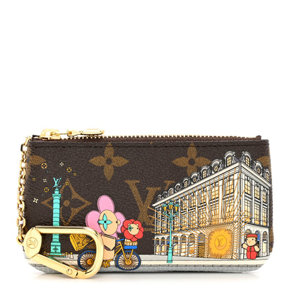 Louis Vuitton Monogram 2022 Christmas Animation Paris Key Pouch Pink 1 of 5