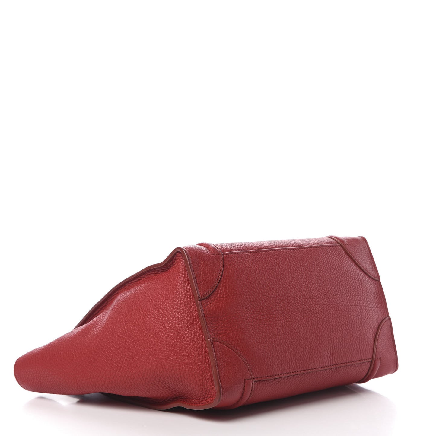 Drummed Calfskin Mini Luggage Red