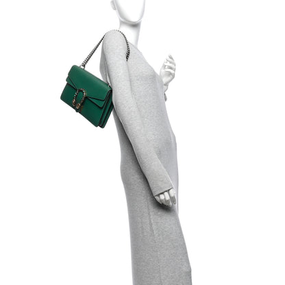 Gucci Pebbled Calfskin Small Dionysus Shoulder Bag Emerald 2 of 12