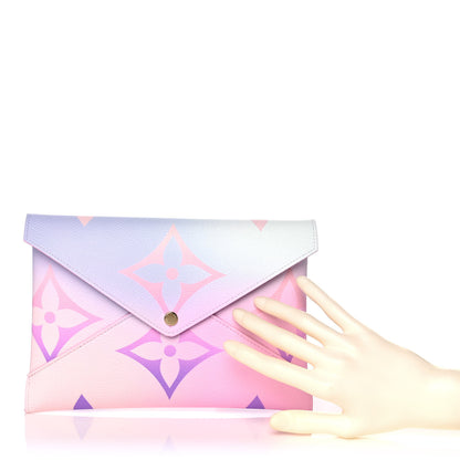 Louis Vuitton Monogram Giant Spring In The City Kirigami Pochette Set Sunrise Pastel Sunset Kaki 3 of 10