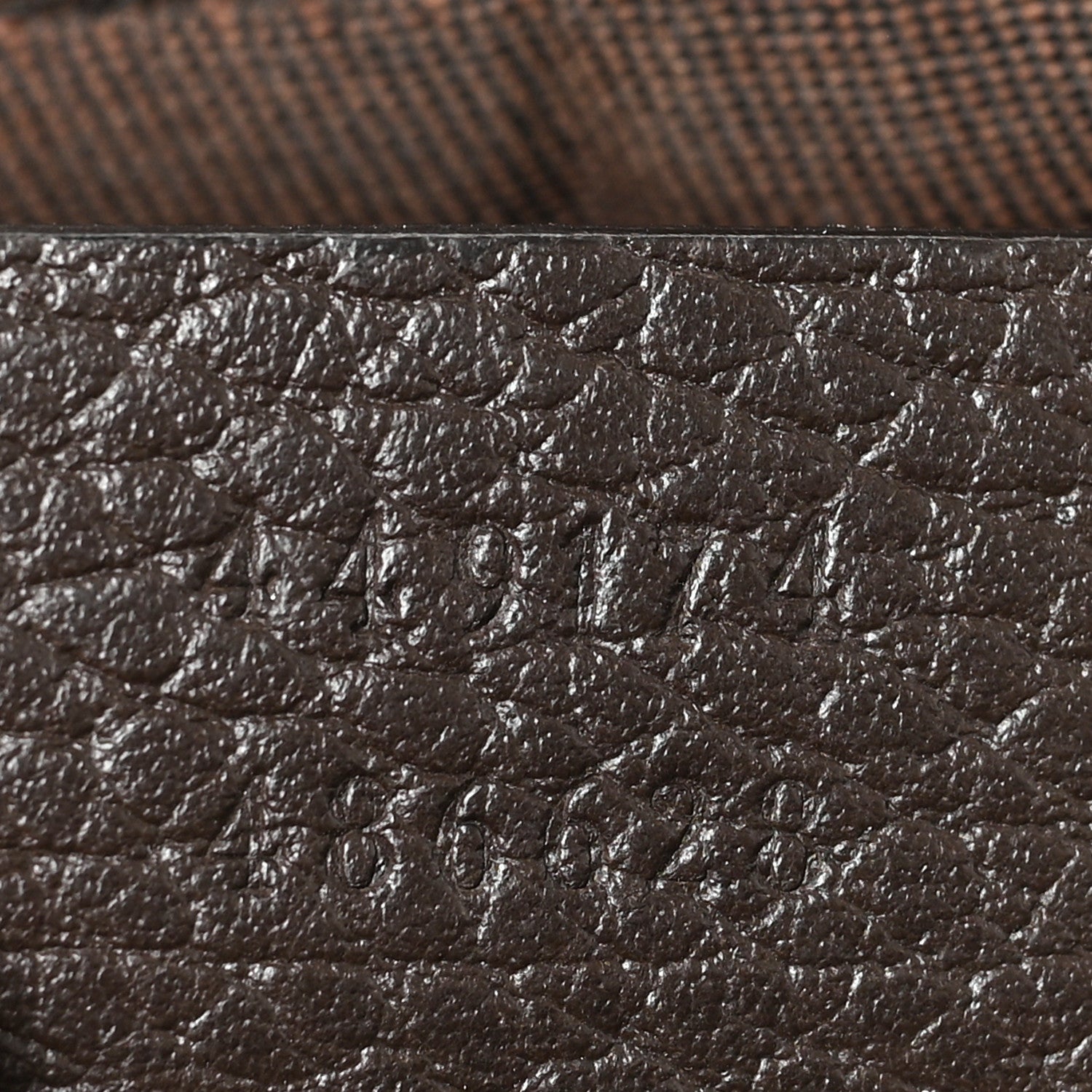 Gucci Monogram Dollar Calfskin Belt Bag Beige Ebony Testa di Moro Marrone Scuro 7 of 9