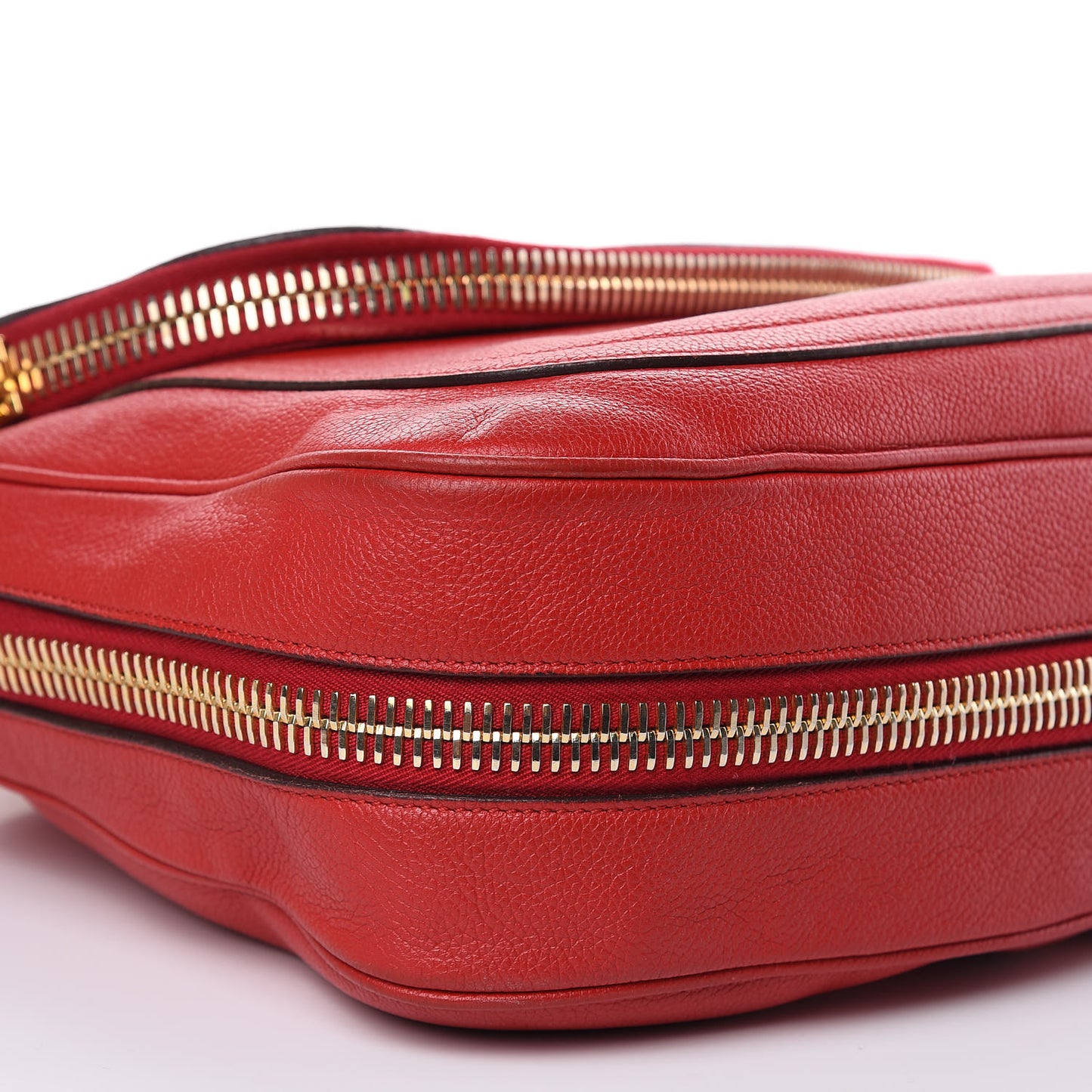 Pebbled Calfskin Large Jennifer Flame Red